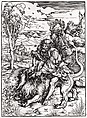 Samson Rending the Lion, Albrecht Dürer (German, Nuremberg 1471–1528 Nuremberg), Woodcut